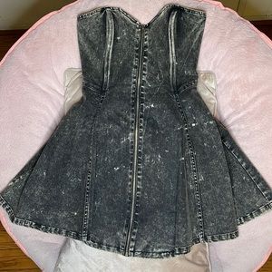 Betsey Johnson strapless jeans dress